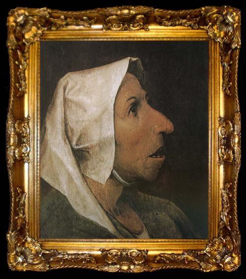 framed  Pieter Bruegel Portrait of woman, ta009-2